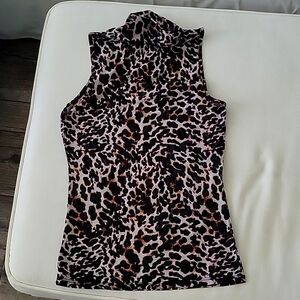 AFRM Mesh Leopard Turtleneck
